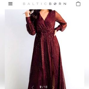 Women’s Baltic Born formal Maxi dress XXL maroon